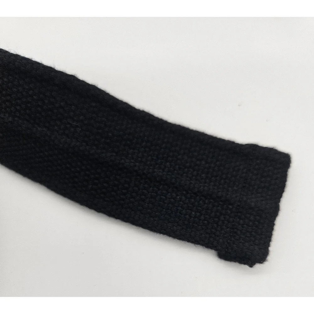 Black Canvas D-Ring‎ Web Belt Size 40 Antique Brass Buckle RN 73277